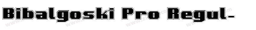 Bibalgoski Pro Regul字体转换